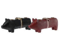 Wooden pig, Large - Red