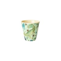Melamine Kids Cup with Blue Jungle Animal Print - Small