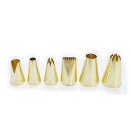 Set of 6 golden nozzles