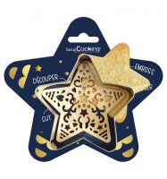 Cookie cutter + wood embosser "Star"