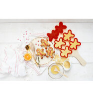 6 Individual silicone moulds "gingerbread man"
