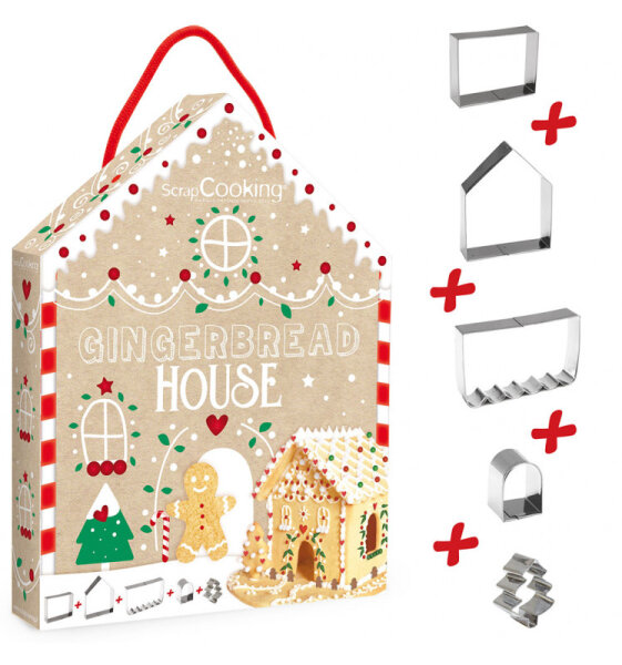 Cookie cutter kit « Gingerbread house »