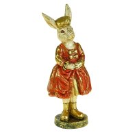 Hasenfigur Antje, creme/rot/gold