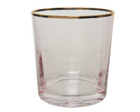 Wasserglas Glas shiny w spray color 10 % Goldrand