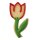 Ausstechform Tulpe, 6 cm, Edelstahl, mit Innenprägung [PG blau]