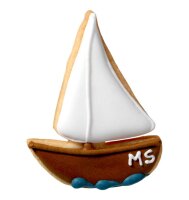 Ausstechform Segelboot, 7 cm, Edelstahl [PG rot]