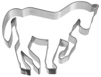 Ausstechform Pferd in Piaffe, 11 cm, Edelstahl [PG blau]