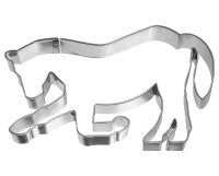 Ausstechform Pferd im Kompliment, 12,5 cm, Edelstahl [PG blau]