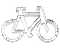 Ausstechform Fahrrad, 11 cm, Edelstahl, mit Innenprägung [PG grün]