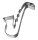 Ausstechform Saxophon, 8 cm, Edelstahl [PG rot]