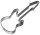 Ausstechform E-Gitarre, 10 cm, Edelstahl [PG rot]