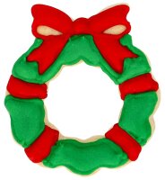 Ausstechform Weihnachtskranz, 7,5 cm, Edelstahl, mit Innenprägung [PG grün]