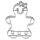 Ausstechform, Lebkuchenfrau groß, 12,5 cm, Edelstahl, mit Innenprägung [PG grün]