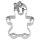 Ausstechform, Lebkuchenfrau klein, 8 cm, Edelstahl, mit Innenprägung [PG blau]