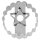 Ausstechform, Linzer Stern, 5 cm, Edelstahl, doppelseitig nutzbar, mit Banderole [PG blau]