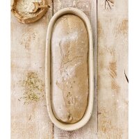 Laib & Seele, Gärkörbchen länglich, groß 43 x 15,5 cm, Höhe 6,5 cm, aus natürlichem Peddigrohr