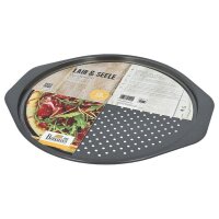 Laib & Seele, Pizzablech, Ø 28 cm, perforiert, mit Marken-Antihaftbeschichtung, mit Rezept