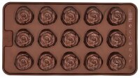Chocolaterie, Rose, Einzelform ca. 2,7 cm, 21 x 11,5 cm, 2 Stück, BPA frei, aus lebensmittelechtem Silikon