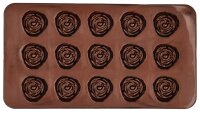 Chocolaterie, Rose, Einzelform ca. 2,7 cm, 21 x 11,5 cm, 2 Stück, BPA frei, aus lebensmittelechtem Silikon