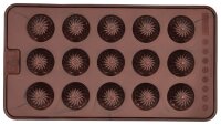 Chocolaterie, Gugelhupf, Einzelform ca. 2,6 cm, 21 x 11,5 cm, 2 Stück, BPA frei, Pralinen- und Schokoladenförmchen, aus lebensmittelechtem Silikon, mit Rezept