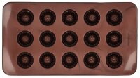 Chocolaterie, Gugelhupf, Einzelform ca. 2,6 cm, 21 x 11,5 cm, 2 Stück, BPA frei, Pralinen- und Schokoladenförmchen, aus lebensmittelechtem Silikon, mit Rezept