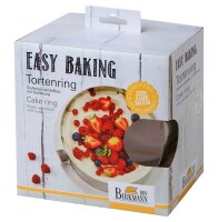 Easy Baking, Tortenring, Höhe 10 cm, verstellbar von Ø 18 cm bis 30 cm, mit Skalierung, aus Federbandstahl