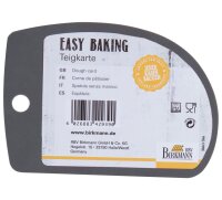 Easy Baking, Teigkarte, 12,5 x 9 cm, dunkelgrau, aus lebensmittelechtem Kunststoff, BPA frei