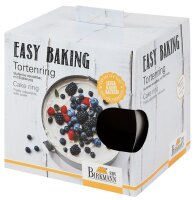 Easy Baking, Tortenring, Höhe 15 cm, verstellbar von Ø 18 cm bis 30 cm, mit Skalierung, aus Federbandstahl