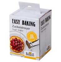 Easy Baking, Zuckerstreuer, Ø 6 cm, Höhe 8 cm, mit Kunststoff-Deckel zum verschließen, aus rostfreiem Edelstahl