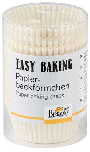 Mini-Muffin-Papierbackförmchen, Easy Baking, Weiß, Ø 4,5 cm, 200 Stück