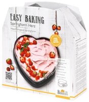 Easy Baking, Springform Herz, Ø 22 cm, Höhe 9 cm, mit Marken- Antihaftbeschichtung, mit Rezept