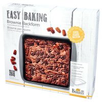 Easy Baking, Brownieform, 23 x 23 cm, Höhe 5 cm, mit Marken-Antihaftbeschichtung, mit Rezept