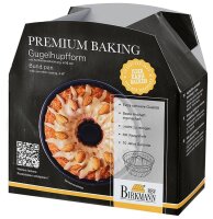 Premium Baking, Gugelhupfform, Ø 16 cm, Höhe 8,5 cm, exzellente Marken-Antihaftbeschichtung, mit Rezept