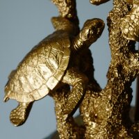 Schildkröten Tischleuchte Turtle Gang gold/weiß