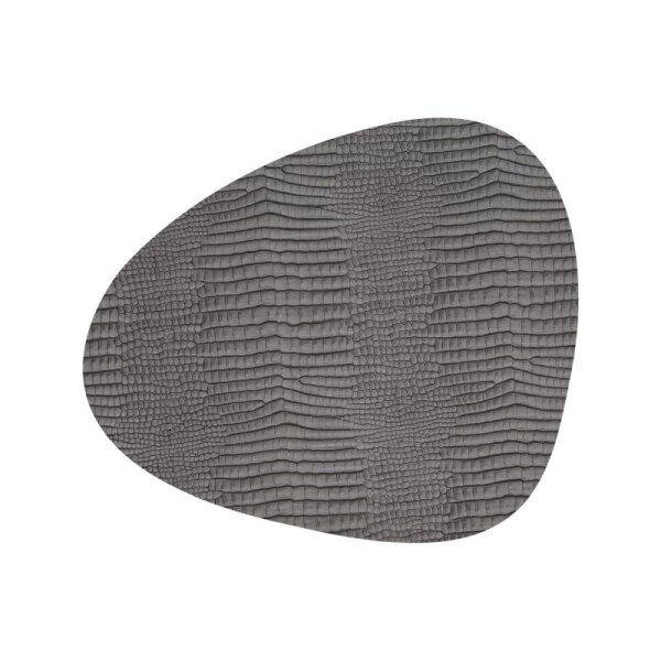 Tischset Curve L Croco Silver-Black