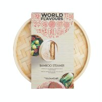 KitchenCraft World of Flavours Bamboo Steamer 20 cm