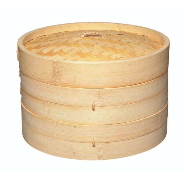 KitchenCraft World of Flavours Bamboo Steamer, 25 cm