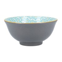 KitchenCraft Glazed Stoneware Bowl, Grey Arc, 15.5x7.5cm, Labelled