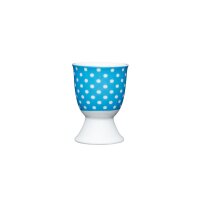 KitchenCraft Blue Polka Dot Porcelain Egg Cup
