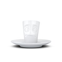 Espresso Mug mit Henkel - verdutzt wei&szlig;