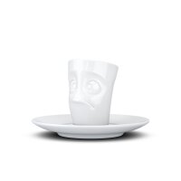 Espresso Mug mit Henkel - verdutzt wei&szlig;