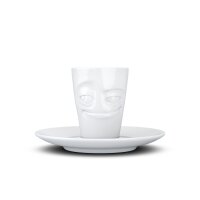 Espresso Mug mit Henkel - verschmitzt wei&szlig;