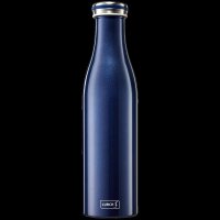 Isolier-Flasche Edelstahl 0,75l blau-metallic