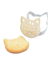 Cookie cutter + wood embosser "Cat"