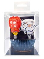 24 cupcake cases + 24 cake toppers "Space"