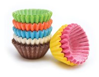 Mini cupcakes cases +/- 140 assorted colors