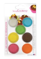 Mini cupcakes cases +/- 140 assorted colors
