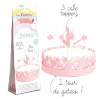 Cake scenery wrapper + cake toppers "Unicorn"
